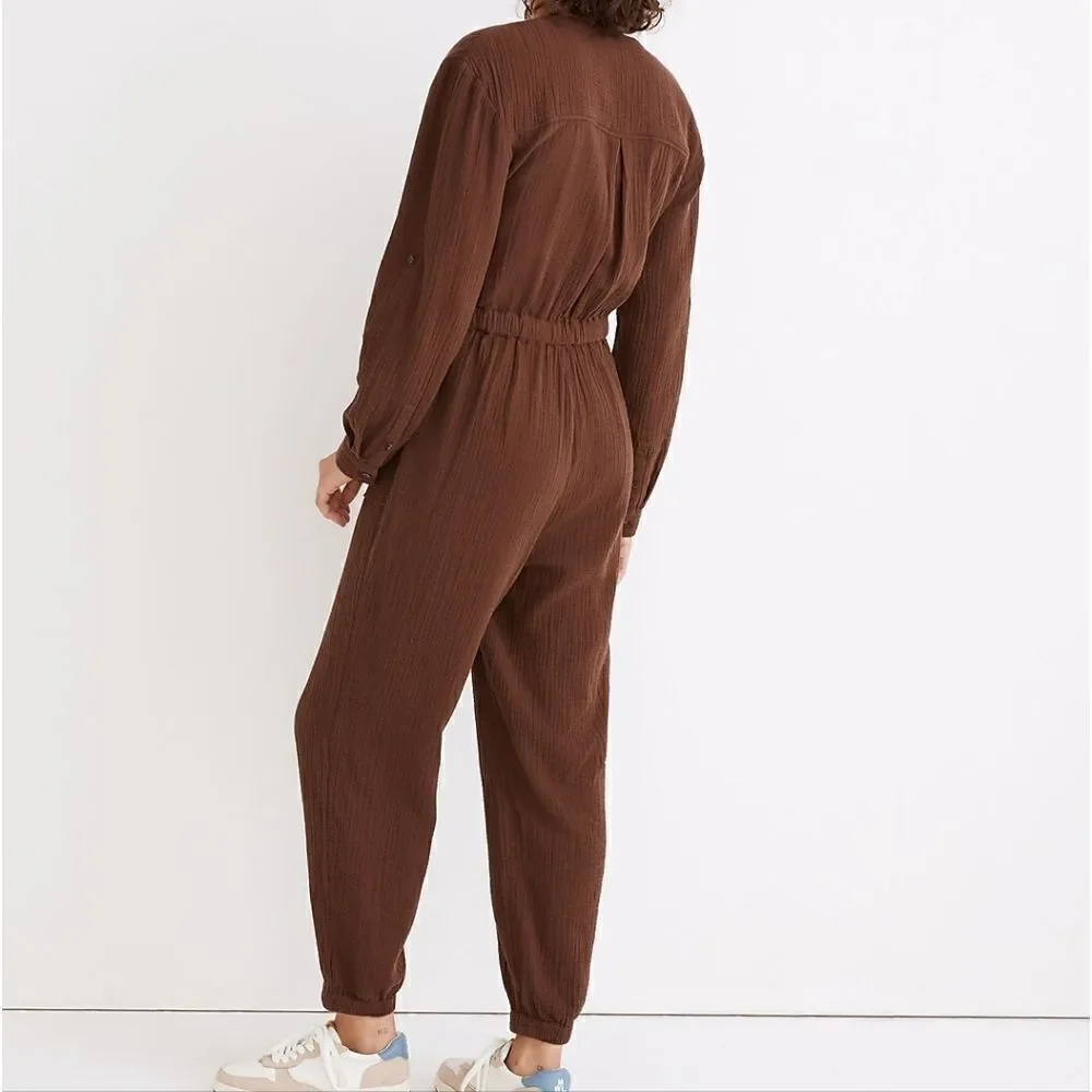 Madewell lightspun tapered leg jumpsuit size 8